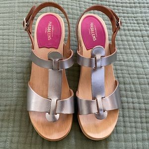 Swedish Hasbeen Greek Sandals Silver